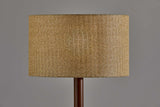 Natural Chunky Tripod Floor Lamp With Walnut Wood