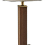 Walnut Wood Finish Monument Table Lamp