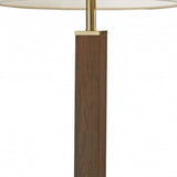 Walnut Wood Finish Pillar Floor Lamp