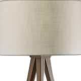 Treble Walnut Wood Table Lamp