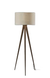 Treble Floor Lamp Three Walnut Finish Legs