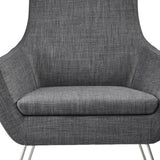 Dark Grey Upholstered Armchair