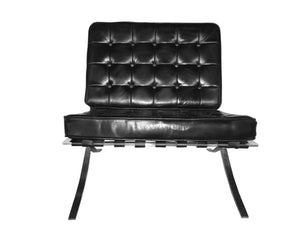 Black Full Leather Fireproof Foam Chair
