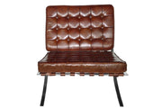 Brown Full Leather Fireproof Foam Chair