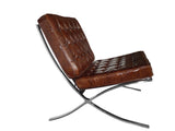 Brown Full Leather Fireproof Foam Chair