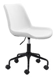 English Elm EE2714 100% Polyurethane, Plywood, Steel Modern Commercial Grade Office Chair White, Black 100% Polyurethane, Plywood, Steel