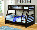 Contemporary Finish Twin over Full Bunk Bed