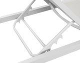 Nizuc Waterproof Mesh Fabric / Aluminum Contemporary White Mesh Waterproof Fabric Outdoor Patio Aluminum Mesh Chaise Lounge Chair - 80.5" W x 29" D x 13.5" H