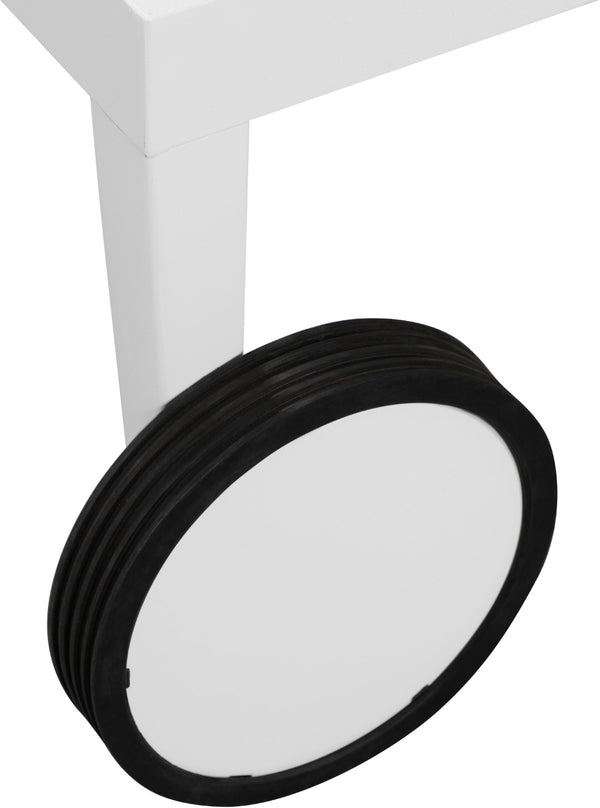 Nizuc Waterproof Mesh Fabric / Aluminum Contemporary White Mesh Waterproof Fabric Outdoor Patio Aluminum Mesh Chaise Lounge Chair - 80.5" W x 29" D x 13.5" H