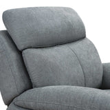 35.43" X 39.37" X 39.8" Grey Green Fabric Glider & Swivel Power Recliner with USB port