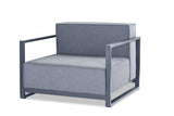 29 X 39 X 41 Gray Aluminum Armchair