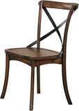 18' X 21' X 35' Dark Oak Black Wood Side Chair Set2