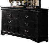57' X 15' X 33' Black Wood Dresser