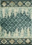 3'x5' Slate Blue Machine Woven Pinegrove Lodge Indoor Area Rug