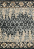 HomeRoots 8'X10' Slate Blue Machine Woven Pinegrove Lodge Indoor Area Rug 374419-HOMEROOTS 374419