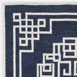 96 X 126 Ivory Blue Polyester Rug