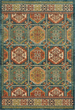 5' 3" x 7' 7" Teal Polypropylene Rug