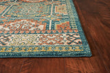 5' 3" x 7' 7" Teal Polypropylene Rug