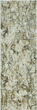 3' x 5' Ivory or Gold Abstract Viscose Area Rug