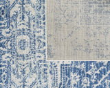 5' x 7' Ivory or Blue Medallion Area Rug