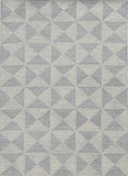 5' x 7' Ivory Geometric Pattern Wool Indoor Area Rug