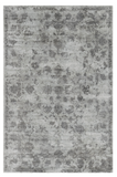 9'X12' Grey Hand Loomed Distressed Floral Indoor Area Rug