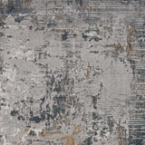 7'x10' Grey Machine Woven Abstract Smudge Indoor Area Rug