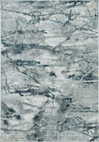 5'x8' Grey Teal Machine Woven Abstract Splatter Indoor Area Rug