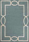 5' x 7' Spa Coastal Bordered Indoor Outdoor Area Rug