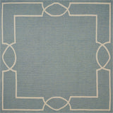 5' x 7' Spa Coastal Bordered Indoor Outdoor Area Rug