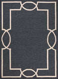 3' x 5' Onyx Coastal Bordered Area Rug