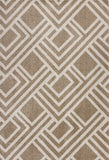 HomeRoots 7'X10' Beige Machine Woven Uv Treated Geometric Indoor Outdoor Area Rug 374997-HOMEROOTS 374997