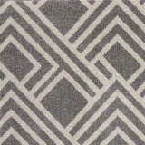 3'x5' Grey Machine Woven UV Treated Geometric Indoor Outdoor Area Rug