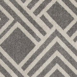 5'x8' Grey Machine Woven UV Treated Geometric Indoor Outdoor Area Rug