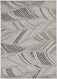 Grey and Beige Waves Accent Rug