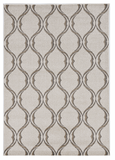 HomeRoots 7'X10' Sand Ivory Machine Woven Uv Treated Ogee Indoor Outdoor Area Rug 375016-HOMEROOTS 375016