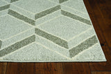 Grey Machine Woven UV Treated Herringbone Illusion Indoor Outdoor Accent Rug