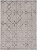 HomeRoots 5'X8' Ivory Silver Machine Woven Geometric Indoor Area Rug 375029-HOMEROOTS 375029