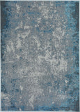 5'x8' Silver Blue Machine Woven Abstract Smudge Indoor Area Rug