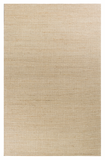 5'X7' Ivory Hand Woven Jute And Wool Indoor Area Rug
