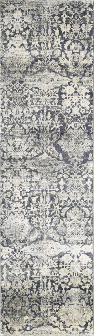 63 X 91 Grey Polyester or Viscose Rug