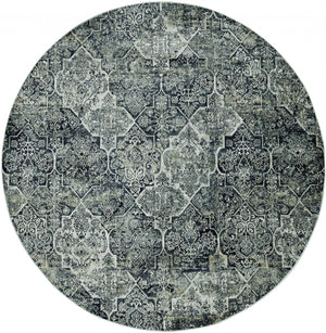 63 X 91 Grey Polyester or Viscose Rug