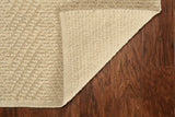 3'x5' Ivory Herringbone Jute Area Rug