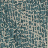 3'x4' Teal Machine Woven UV Treated Animal Print Indoor Outdoor Accent Rug