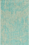 3'x5' Teal Machine Woven UV Treated Abstract Brushstroke Indoor Outdoor Area Rug