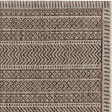 5'x7' Mocha Machine Woven UV Treated Tribal Indoor Outdoor Area Rug