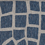 3'x4' Blue Grey Machine Woven UV Treated Abstract Indoor Outdoor Accent Rug