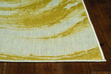 Ivory or Gold Polypropylene Area Rug