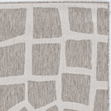 Ivory Grey Machine Woven UV Treated Abstract Indoor Outdoor Area Rug