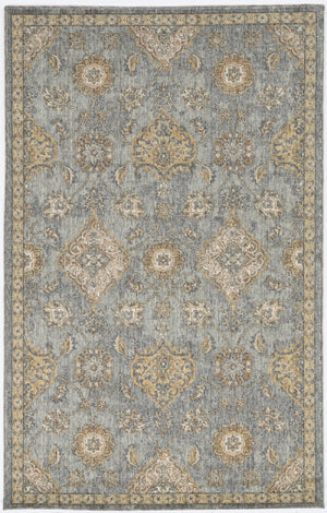 HomeRoots 9'X13' Sage Green Machine Woven Vintage Traditional Indoor Area Rug 375274-HOMEROOTS 375274